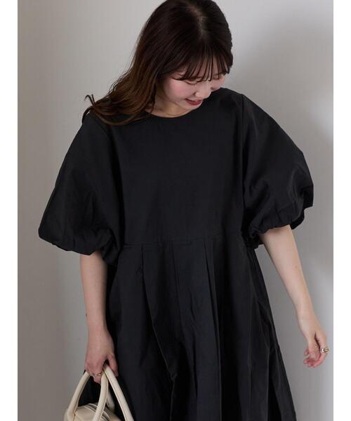 ehka sopo（エヘカソポ）の「バルーンスリーブミニワンピース（ワンピース・レディース・オフホワイト/サックスブルー/ブラック・F）」の12枚目の写真