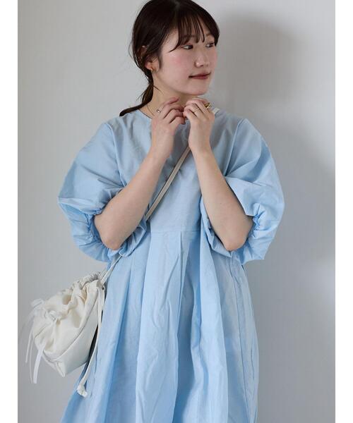 ehka sopo（エヘカソポ）の「バルーンスリーブミニワンピース（ワンピース・レディース・オフホワイト/サックスブルー/ブラック・F）」の18枚目の写真