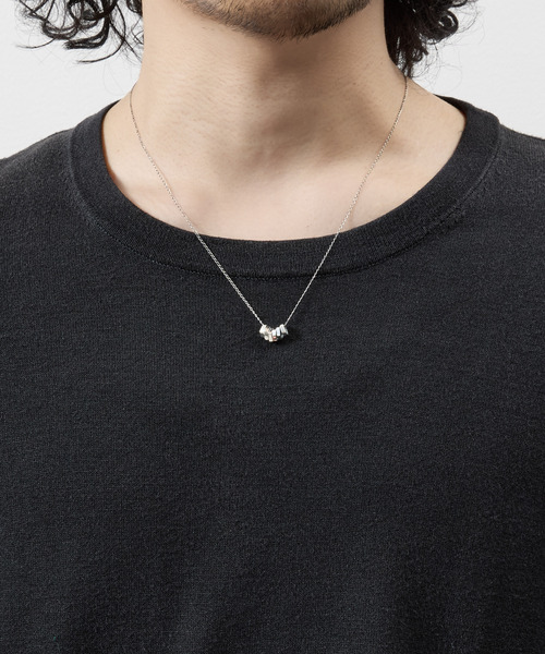 HARIM（ハリム）の「HARIM ハリム / ROCK BEARDs NECKLACE 2 POLYGON OX シルバー925ロックビーズネックレス ポリゴン オキシデーション / HRP131PL OX（ネックレス・メンズ・シルバー・FREE）」の2枚目の写真