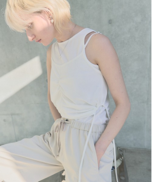 Muel Chic(ミュエルシック)の「Honey set CS ハニーセットカットソー(Tシャツ/カットソー・レディース・モカ/ホワイト系その他/ブラック系その他/グレー系その他/オリーブ系・FREE)」の6枚目の写真