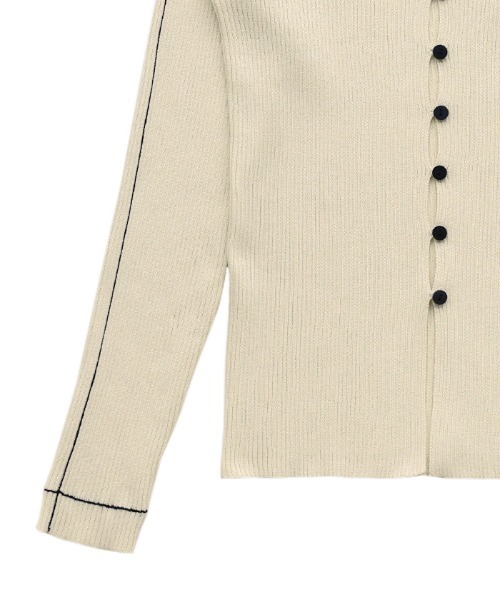 セール】バイカラーラインニットカーディガン（カーディガン/ボレロ