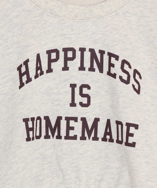 MAKE YOUR DAY（メイクユアデイ）の「HOMEMADEロゴフリル付きファミリー裏毛トレーナー■150.160cm（スウェット・キッズ・ミント/ライトグレー/ブラック・160/150）」の8枚目の写真