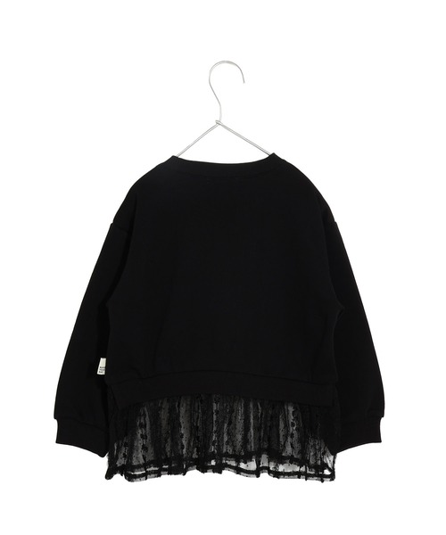 MAKE YOUR DAY（メイクユアデイ）の「HOMEMADEロゴフリル付きファミリー裏毛トレーナー■150.160cm（スウェット・キッズ・ミント/ライトグレー/ブラック・160/150）」の4枚目の写真