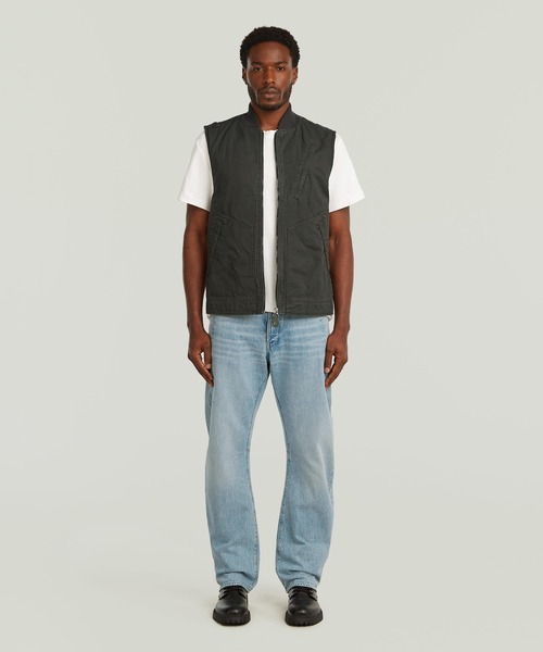 G-STAR(ジースター)の「DUTY CANVAS VEST/ヴィンテージライクウォッシュド加工ダックキャンバスジップアップベスト(ブルゾン・メンズ・ブラウン系その他/ブラック系その他・LARGE/MEDIUM/SMALL)」の13枚目の写真