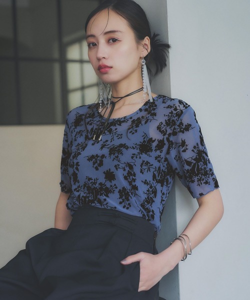 tシャツ 2WAYフラワーフロッキーＵネックＴ(HARE) レディース HARE tシャツ 2WAYフラワーフロッキーUネックT(HARE