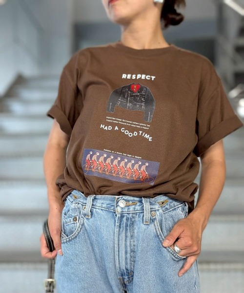 Scrap Book（スクラップブック）の「【ANGE IN DISGUISE】MULTI PRINT（Tシャツ/カットソー・レディース・ピンク/ブラウン/ホワイト系その他・FREE）」の2枚目の写真