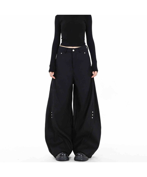 NO WAY(ノーウェイ)の「/カーブワイドパンツ/(その他パンツ・メンズ・ブラック/ブラウン・LARGE/MEDIUM)」の3枚目の写真