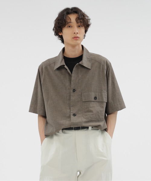 最終値下MHL mhl シャツ　ブラウス　エムエイチエル　マーガレットハウエル MHL.（エムエイチエル）の「SANDED COTTON LINEN（シャツ