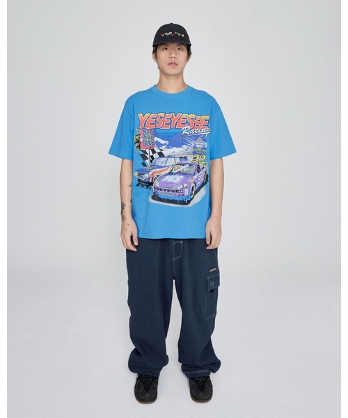 さらに100円引◆YESEYESEE◆Y.E.S x Fast & Furious Racing Tee yeseyesee Y.E.S x Fast & Furious Racing Tee-Blue