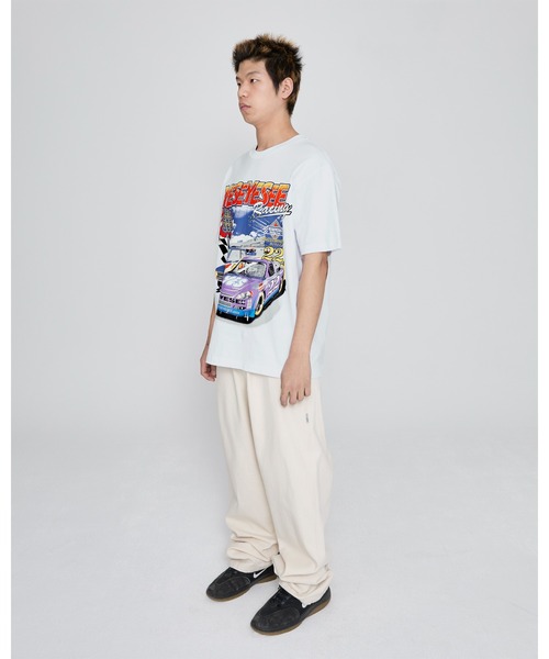 YESEYESEE(イエスアイシー)の「Racing Tee(Tシャツ/カットソー・メンズ・グレー/スカイブルー/ブラック/ホワイト・S/M/L/XL)」の11枚目の写真