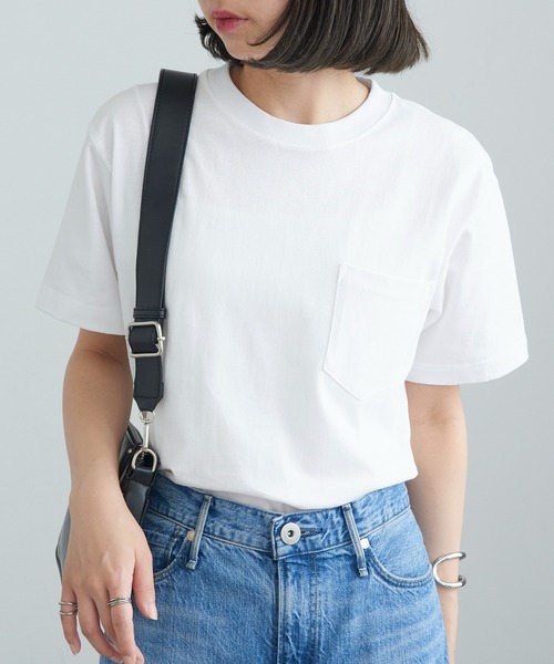CROSS & STITCH(クロスステッチ)の「【Cross&Stitch】6.2オンス オープンエンドマックスウエイトポケットTシャツ ヘビーウェイト ポケT 厚手 OE1117(Tシャツ/カットソー・メンズ・ホワイト/インディゴブルー/スミクロ/ブラック/アーミー/ヘザーグレー・S/M/L/XL)」の1枚目の写真