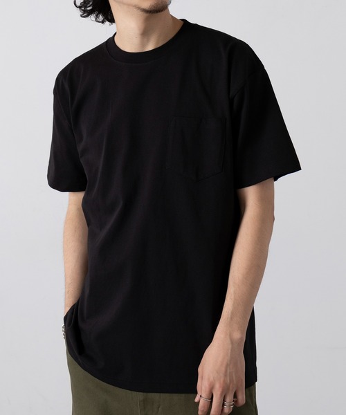 CROSS & STITCH(クロスステッチ)の「【Cross&Stitch】6.2オンス オープンエンドマックスウエイトポケットTシャツ ヘビーウェイト ポケT 厚手 OE1117(Tシャツ/カットソー・メンズ・ホワイト/インディゴブルー/スミクロ/ブラック/アーミー/ヘザーグレー・S/M/L/XL)」の2枚目の写真