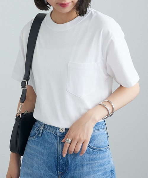 CROSS & STITCH(クロスステッチ)の「【Cross&Stitch】6.2オンス オープンエンドマックスウエイトポケットTシャツ ヘビーウェイト ポケT 厚手 OE1117(Tシャツ/カットソー・メンズ・ホワイト/インディゴブルー/スミクロ/ブラック/アーミー/ヘザーグレー・S/M/L/XL)」の12枚目の写真