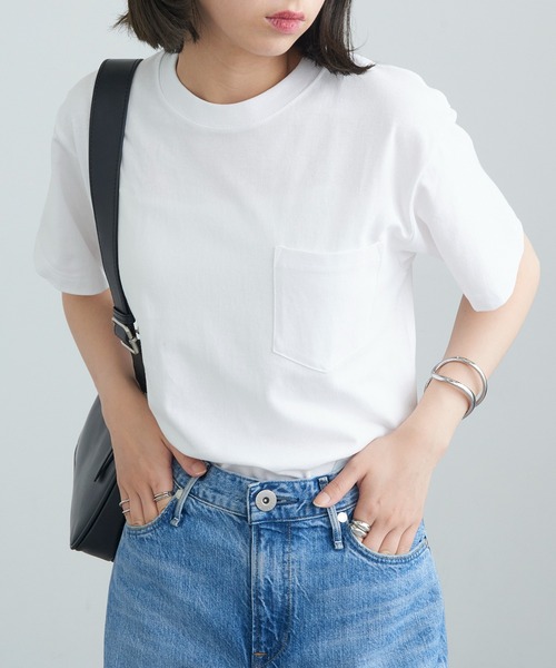 CROSS & STITCH(クロスステッチ)の「【Cross&Stitch】6.2オンス オープンエンドマックスウエイトポケットTシャツ ヘビーウェイト ポケT 厚手 OE1117(Tシャツ/カットソー・メンズ・ホワイト/インディゴブルー/スミクロ/ブラック/アーミー/ヘザーグレー・S/M/L/XL)」の13枚目の写真
