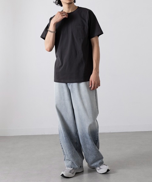 CROSS & STITCH(クロスステッチ)の「【Cross&Stitch】6.2オンス オープンエンドマックスウエイトポケットTシャツ ヘビーウェイト ポケT 厚手 OE1117(Tシャツ/カットソー・メンズ・ホワイト/インディゴブルー/スミクロ/ブラック/アーミー/ヘザーグレー・S/M/L/XL)」の10枚目の写真