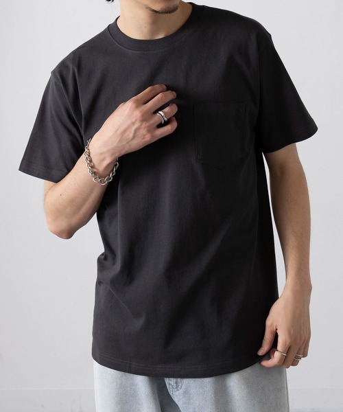 CROSS & STITCH(クロスステッチ)の「【Cross&Stitch】6.2オンス オープンエンドマックスウエイトポケットTシャツ ヘビーウェイト ポケT 厚手 OE1117(Tシャツ/カットソー・メンズ・ホワイト/インディゴブルー/スミクロ/ブラック/アーミー/ヘザーグレー・S/M/L/XL)」の8枚目の写真