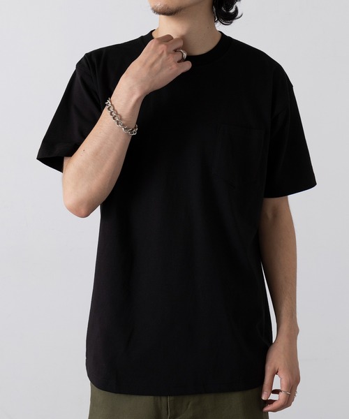 CROSS & STITCH(クロスステッチ)の「【Cross&Stitch】6.2オンス オープンエンドマックスウエイトポケットTシャツ ヘビーウェイト ポケT 厚手 OE1117(Tシャツ/カットソー・メンズ・ホワイト/インディゴブルー/スミクロ/ブラック/アーミー/ヘザーグレー・S/M/L/XL)」の19枚目の写真