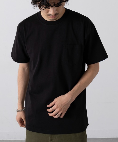 CROSS & STITCH(クロスステッチ)の「【Cross&Stitch】6.2オンス オープンエンドマックスウエイトポケットTシャツ ヘビーウェイト ポケT 厚手 OE1117(Tシャツ/カットソー・メンズ・ホワイト/インディゴブルー/スミクロ/ブラック/アーミー/ヘザーグレー・S/M/L/XL)」の20枚目の写真
