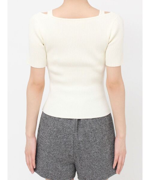 RESEXXY（リゼクシー）の「GOLDパーツリブニットトップス（ニット/セーター・レディース・ブルー/ブラック/ホワイト・FREE）」の20枚目の写真