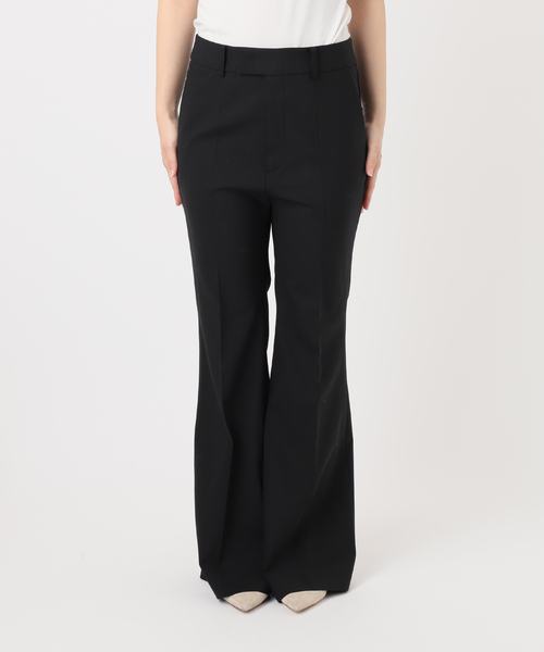 Noble（ノーブル）の「ハイストレッチナローフレアパンツ（スラックス・レディース・キャメル/ブラック・36/38/40/34）」の19枚目の写真