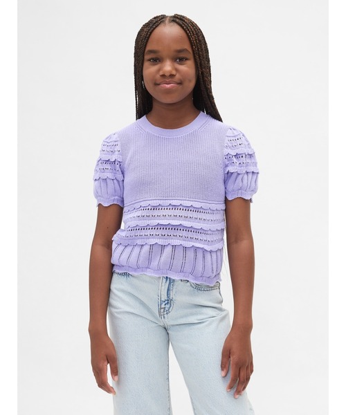 OHGA スカラップニットティー OHGA スカラップニットティー OHGA スカラップ ニットティー