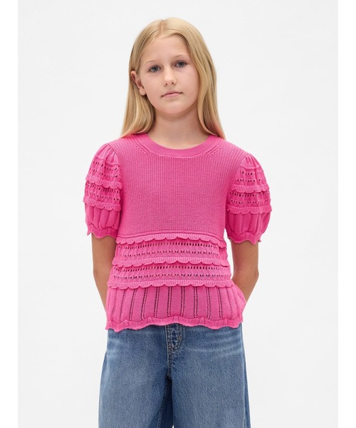 OHGA スカラップニットティー OHGA スカラップニットティー OHGA スカラップ ニットティー