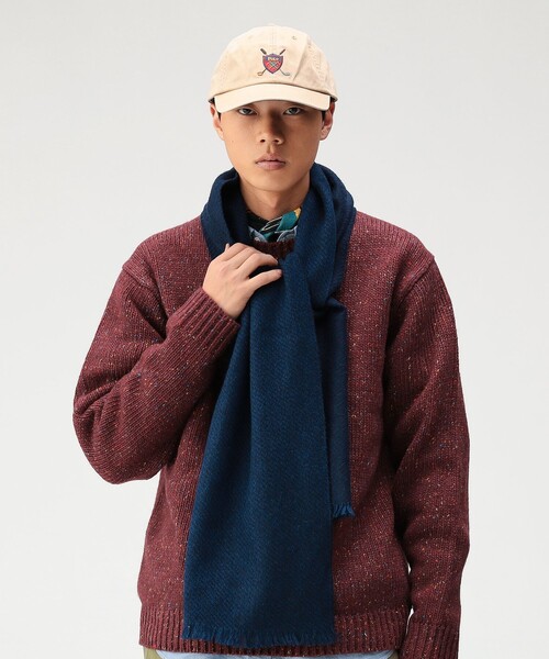 BEAMS（ビームス）の「カシミヤ ２トーン マフラー（マフラー・メンズ・チャコールグレー/ネイビー/ブラック・ONE SIZE）」の3枚目の写真