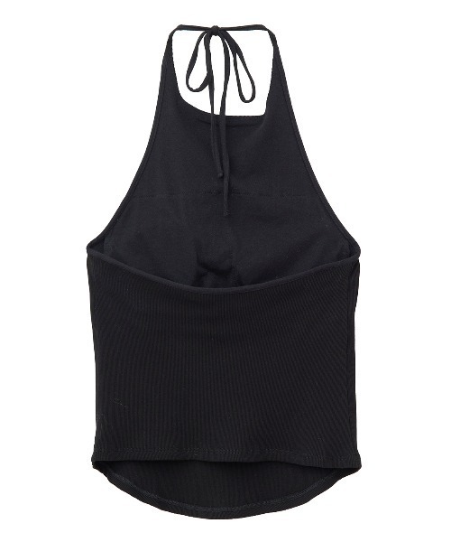 CLANE(クラネ)の「HALTER NECK CUP IN RIB TOPS(Tシャツ/カットソー・レディース・ブラック/ベージュ/ピンク・1/2)」の13枚目の写真