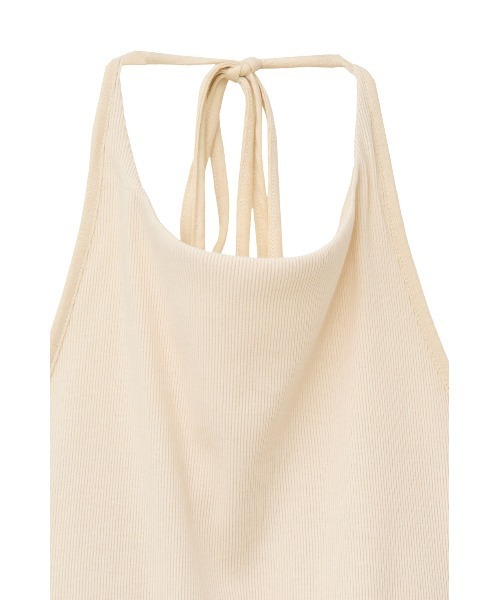 CLANE(クラネ)の「HALTER NECK CUP IN RIB TOPS(Tシャツ/カットソー・レディース・ブラック/ベージュ/ピンク・1/2)」の21枚目の写真