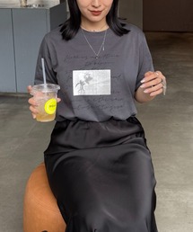 Lui's | シルケットフォトT flower(Tシャツ/カットソー)