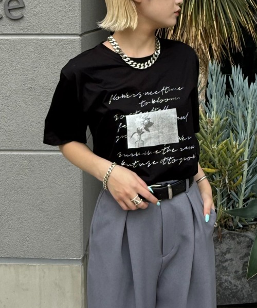 tシャツ シルケットフォトT flower レディース シルケットフォトT flower（Tシャツ/カットソー）｜Lui's
