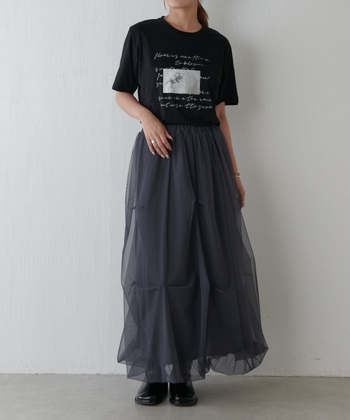 tシャツ シルケットフォトT flower レディース シルケットフォトT flower（Tシャツ/カットソー）｜Lui's