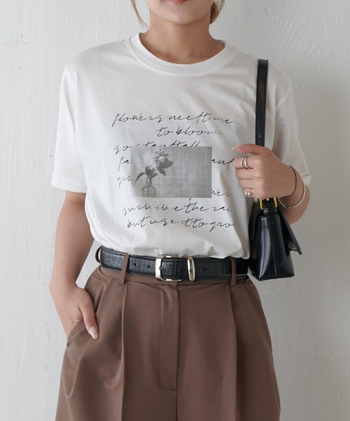 tシャツ シルケットフォトT flower レディース シルケットフォトT flower（Tシャツ/カットソー）｜Lui's