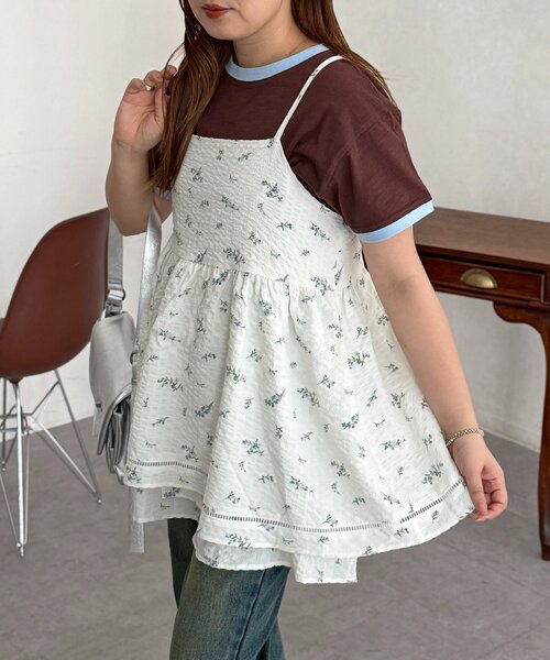 CPCM（シーピーシーエム）の「アソート裾レースキャミチュニック（ワンピース・レディース・ホワイト系その他/ホワイト系その他3/ホワイト系その他2/アイボリー/ブラック系その他・FREE）」の2枚目の写真