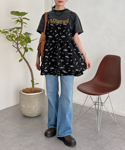 CPCM（シーピーシーエム）の「アソート裾レースキャミチュニック（ワンピース・レディース・ホワイト系その他/ホワイト系その他3/ホワイト系その他2/アイボリー/ブラック系その他・FREE）」の6枚目の写真