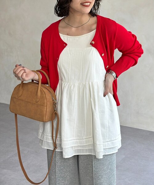 CPCM（シーピーシーエム）の「アソート裾レースキャミチュニック（ワンピース・レディース・ホワイト系その他/ホワイト系その他3/ホワイト系その他2/アイボリー/ブラック系その他・FREE）」の10枚目の写真