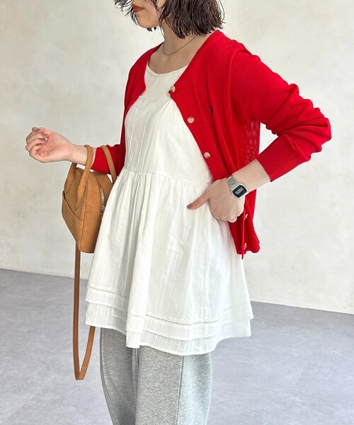 CPCM（シーピーシーエム）の「アソート裾レースキャミチュニック（ワンピース・レディース・ホワイト系その他/ホワイト系その他3/ホワイト系その他2/アイボリー/ブラック系その他・FREE）」の11枚目の写真