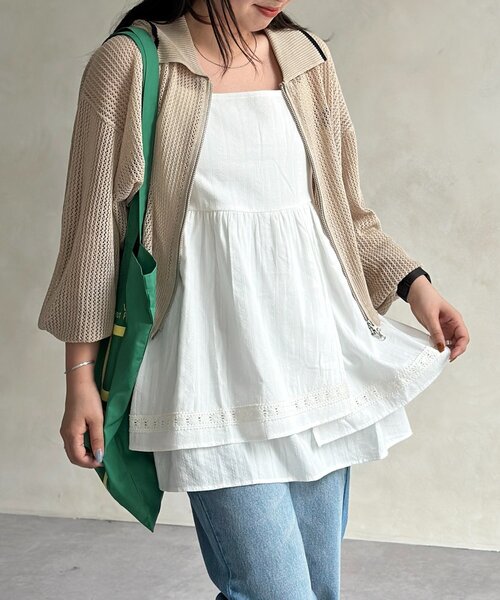 CPCM（シーピーシーエム）の「アソート裾レースキャミチュニック（ワンピース・レディース・ホワイト系その他/ホワイト系その他3/ホワイト系その他2/アイボリー/ブラック系その他・FREE）」の22枚目の写真