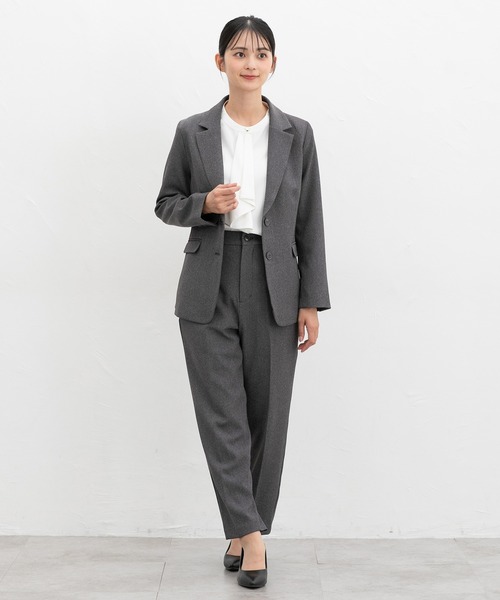 Honeys（ハニーズ）の「【ストレッチ・マシンウォッシャブル・イージーケア】２つ釦テーラードジャケット（テーラードジャケット・レディース・ブラック/ネイビー/ヘザーチャコール/ダークベージュ・S/3L/LL/M/L）」の15枚目の写真