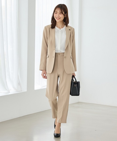 Honeys（ハニーズ）の「【ストレッチ・マシンウォッシャブル・イージーケア】２つ釦テーラードジャケット（テーラードジャケット・レディース・ブラック/ネイビー/ヘザーチャコール/ダークベージュ・S/3L/LL/M/L）」の18枚目の写真