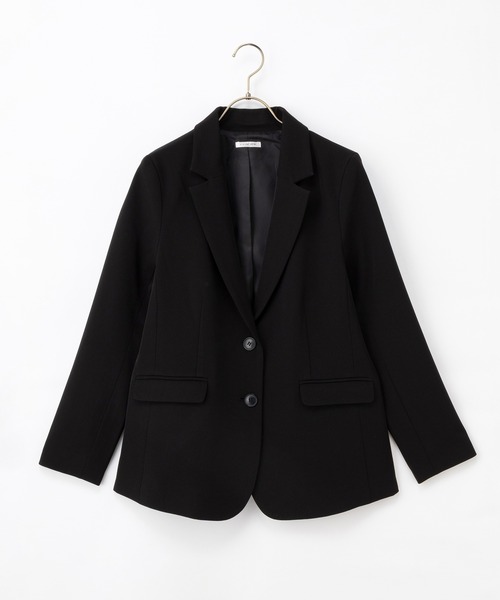 Honeys（ハニーズ）の「【ストレッチ・マシンウォッシャブル・イージーケア】２つ釦テーラードジャケット（テーラードジャケット・レディース・ブラック/ネイビー/ヘザーチャコール/ダークベージュ・S/3L/LL/M/L）」の21枚目の写真