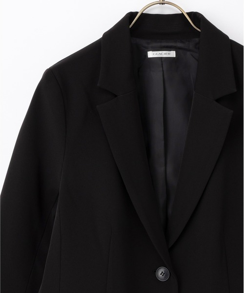 Honeys（ハニーズ）の「【ストレッチ・マシンウォッシャブル・イージーケア】２つ釦テーラードジャケット（テーラードジャケット・レディース・ブラック/ネイビー/ヘザーチャコール/ダークベージュ・S/3L/LL/M/L）」の22枚目の写真