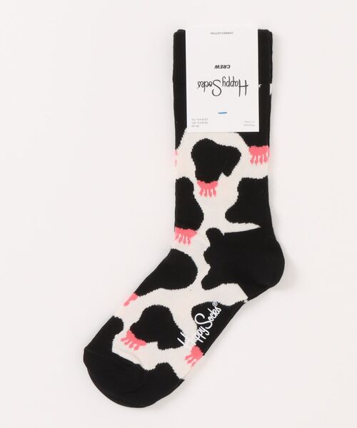 Happy Socks(ハッピーソックス)の「【HAPPY SOCKS】キャッチーデザインソックス(ソックス/靴下・レディース・ブラック・SMALL)」の1枚目の写真
