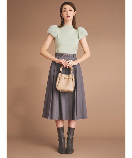 CELFORD（セルフォード）の「シルクブレンドショートファースリーブニット（ニット/セーター・レディース・ピンクベージュ/ミント/ブラック/オフホワイト・38/36）」の6枚目の写真