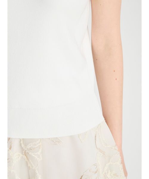 CELFORD（セルフォード）の「シルクブレンドショートファースリーブニット（ニット/セーター・レディース・ピンクベージュ/ミント/ブラック/オフホワイト・38/36）」の12枚目の写真