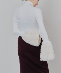 TEVALT | ファースリーブリブタートルニットトップス(ニット/セーター)