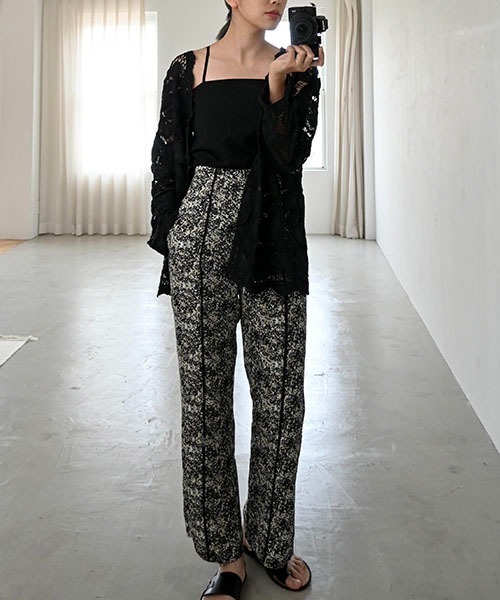 WILLFULLY（ウィルフリー）の「flowing line back slit piping PT（その他パンツ・レディース・ブラック/ホワイト系その他・FREE）」の19枚目の写真