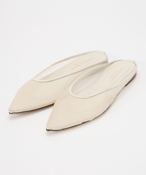 CORSO ROMA，9（コルソローマ）の「【CORSO ROMA 9】チュールパンプス（パンプス・レディース・ベージュ/ブラック・36/38/37）」の2枚目の写真