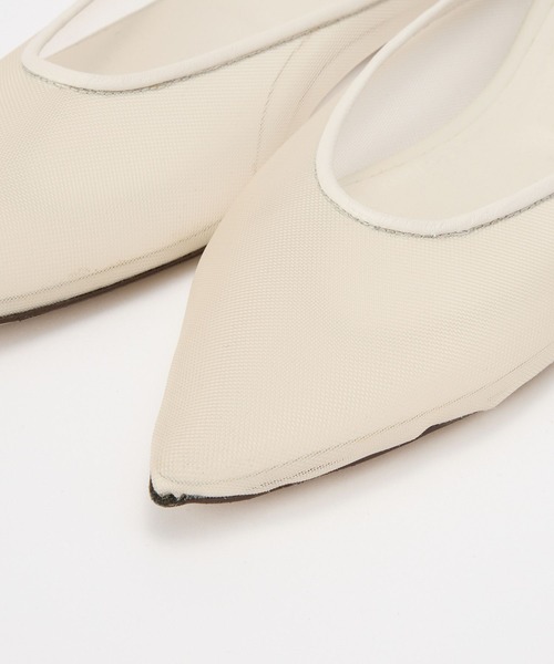 CORSO ROMA，9（コルソローマ）の「【CORSO ROMA 9】チュールパンプス（パンプス・レディース・ベージュ/ブラック・36/38/37）」の6枚目の写真