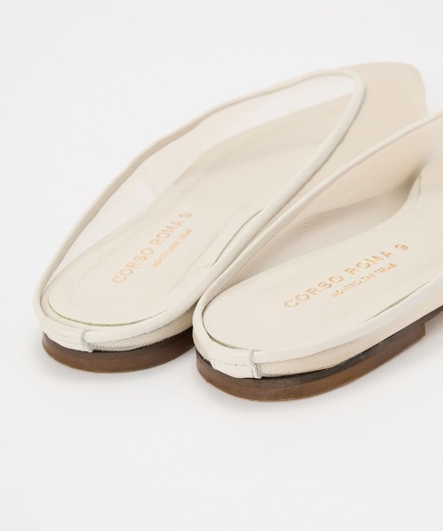 CORSO ROMA，9（コルソローマ）の「【CORSO ROMA 9】チュールパンプス（パンプス・レディース・ベージュ/ブラック・36/38/37）」の7枚目の写真